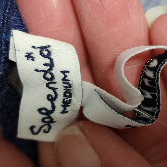 Splendid navy hermosa stripe slub short sleeve tee size medium - Picture 5 of 7